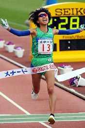 Yasuko Hashimoto wins the 2007 Nagoya International Women's Marathon in Nagoya, Japan (AFP / Getty Images)